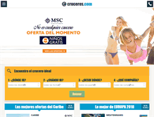 Tablet Screenshot of cruceros.com